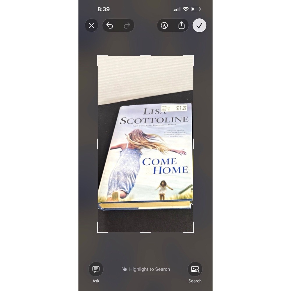 Lisa Scottoline Come Home Hardcover Fiction Novel Family Life Adult English
